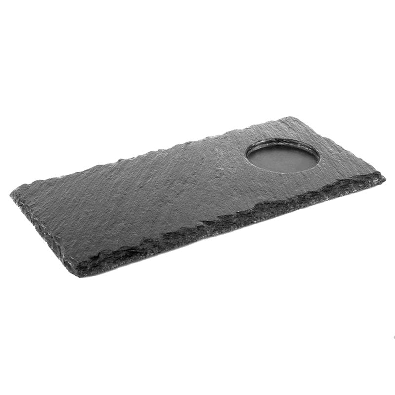 25X12 Cm Aps Piatto Vassoio Con Inserto In Ardesia
