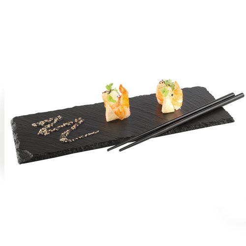 30X12 Cm Aps Piatto Presentazione Rettangolare In Ardesia