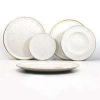 31 Cm Saturnia Stains Piatto Pizza In Porcellana Set 6 Pz