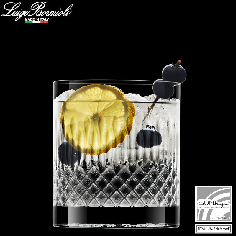 38 Cl Bormioli Luigi Diamante Bicchiere Whisky In Vetro Set 6 Pezzi