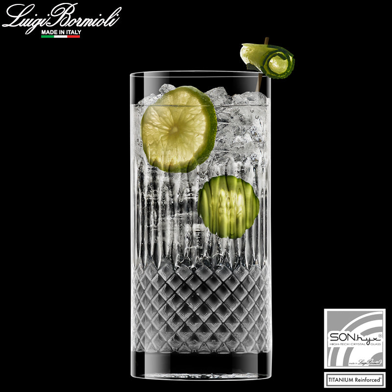 48 Cl Bormioli Luigi Diamante Bicchiere Bibita In Vetro Set 6 Pezzi