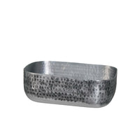 15.5x12 cm - Portofino Brotkorb aus gehämmertem Aluminium