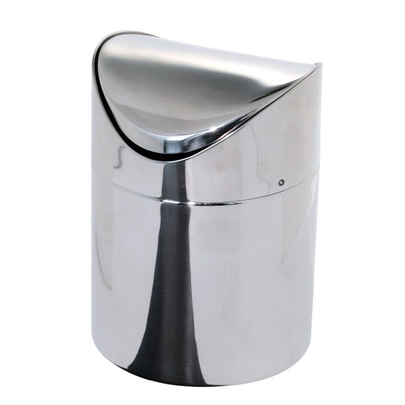 12 Cm Ilsa Mini Pattumiera Da Tavola In Acciaio Inox