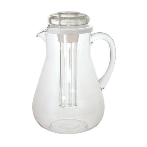 2 Lt Ilsa Crystal Smeralda Caraffa In Policarbonato Con Coperchio E Rinfrescatore
