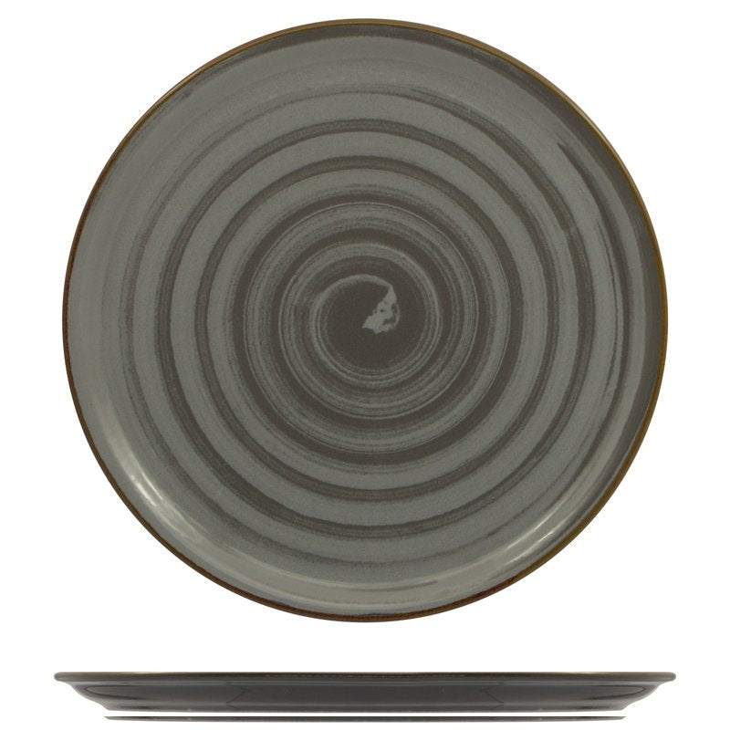33 Cm Saturnia Vortex Piatto Pizza In Porcellana Set 6 Pz