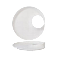 30 Cm Essentia Magnesium Hole Piatto Presentazione Rotondo In Porcellana Set 2 Pz