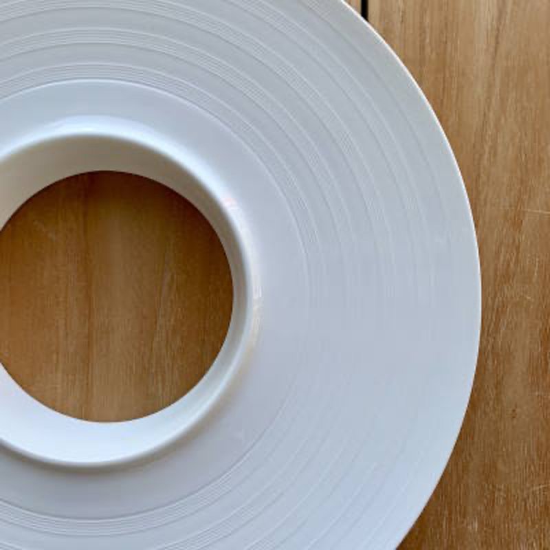 31 2 Cm Essentia Magnesium Plain Ring Piatto Presentazione Rotondo In Porcellana Set 2 Pz