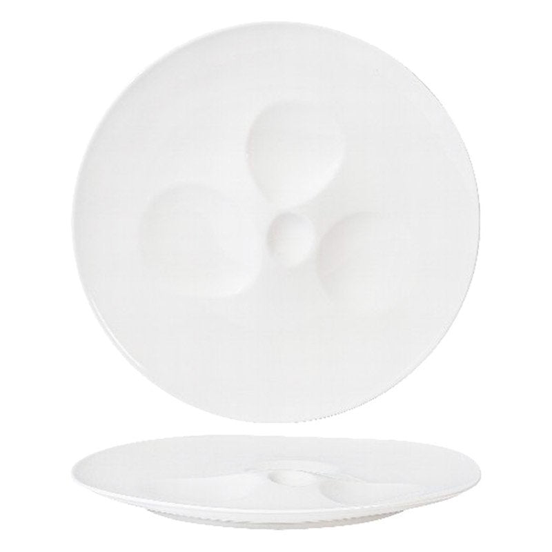 31 2X30 7 Cm Essentia Magnesium Moon Piatto Presentazione Irregolare In Porcellana Set 2 Pz