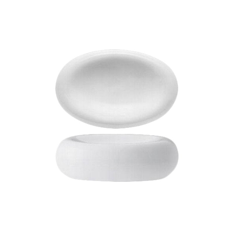 15X10 Cm Stone Piatto Presentazione Ovale In Porcellana Set 6 Pz
