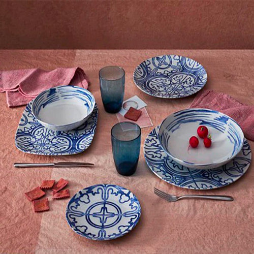 29X24 5 Cm Tognana Seaside Piatto Vassoio Rettangolare In Porcellana Set 6 Pz