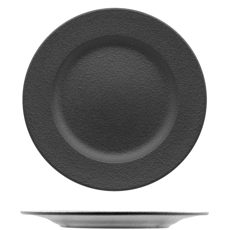 27 Cm Ariane Black Dazzle Piatto Piano In Porcellana Set 12 Pz