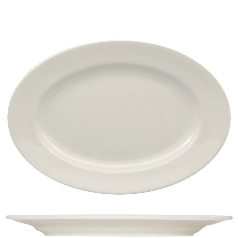 45X31 5 Cm Ariane Prime Piatto Vassoio Ovale In Porcellana Set 3 Pz