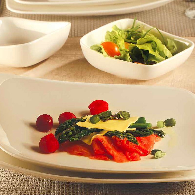 12 Cm Ariane Vital Square Coppa In Porcellana Set 6 Pz