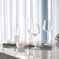 26 cl - Villeroy & Boch Manufacture Rock Blanc Calice Flute Champagne In Vetro Cristallino - Set 4 Pz