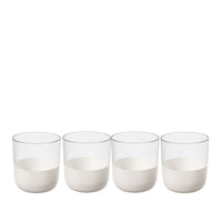 25 cl - Villeroy & Boch Manufacture Rock Blanc Bicchiere Acqua In Vetro Cristallino - Set 4 Pz