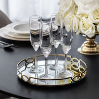 12 cl - Villeroy & Boch Octavie Calice Flute Champagne In Vetro Cristallino - Set 4 Pz