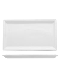 31X18 Cm Lioness Justwhite Piatto Vassoio Rettangolare In Porcellana Set 3 Pz