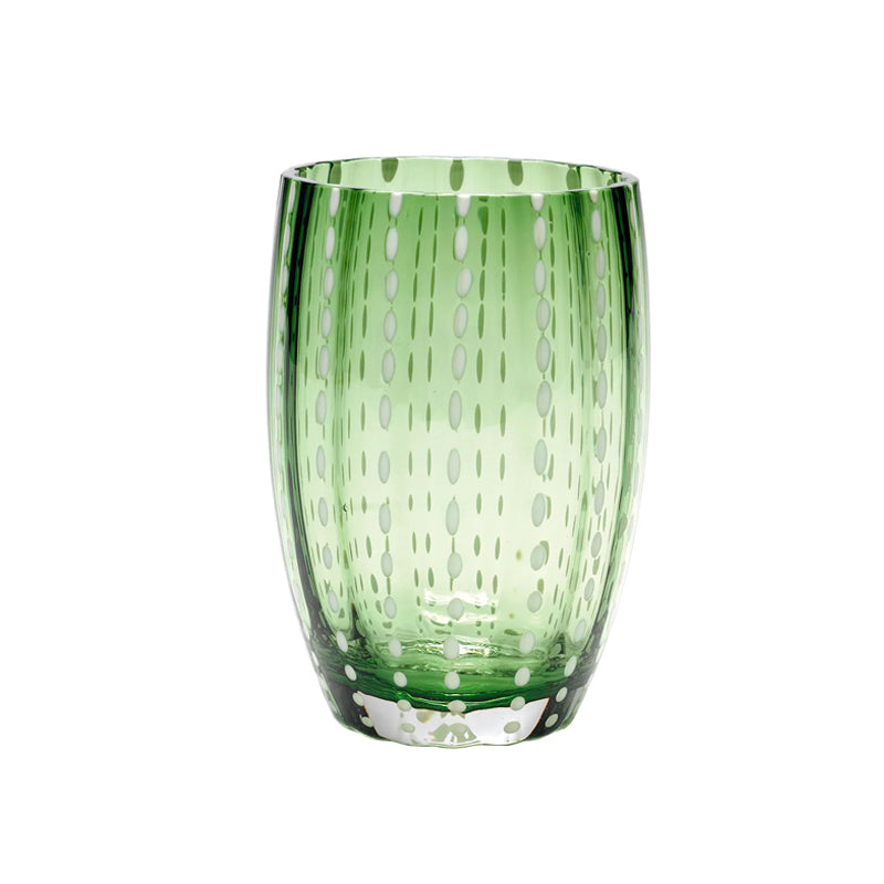 32 cl - Perle Verre À Eau Pallini Bianchi en Verre - Ensemble 2 Pcs