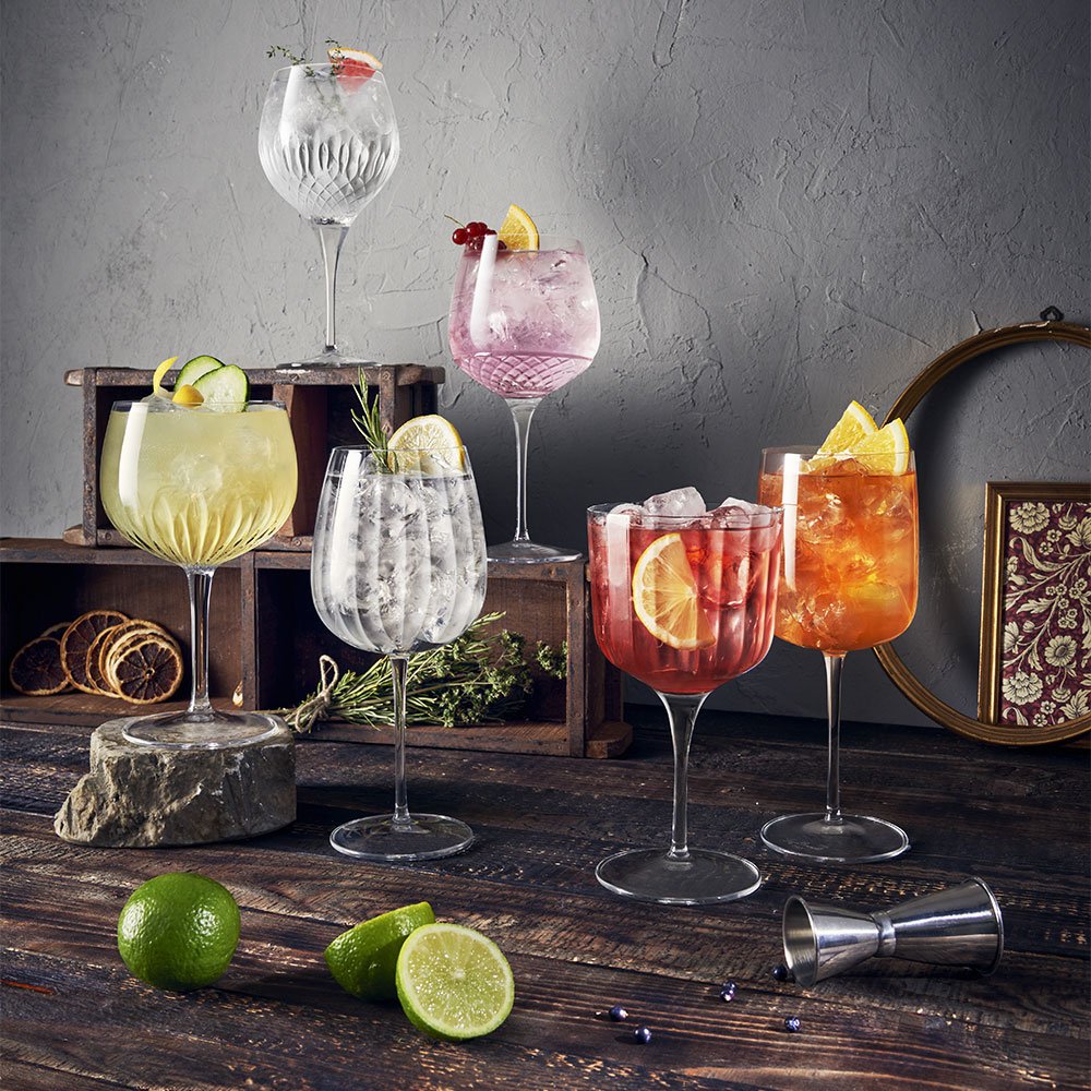 60 cl - Bormioli Luigi Gin & Tonic Sloe Calice Gin Tonic In Vetro Set 2 Pz