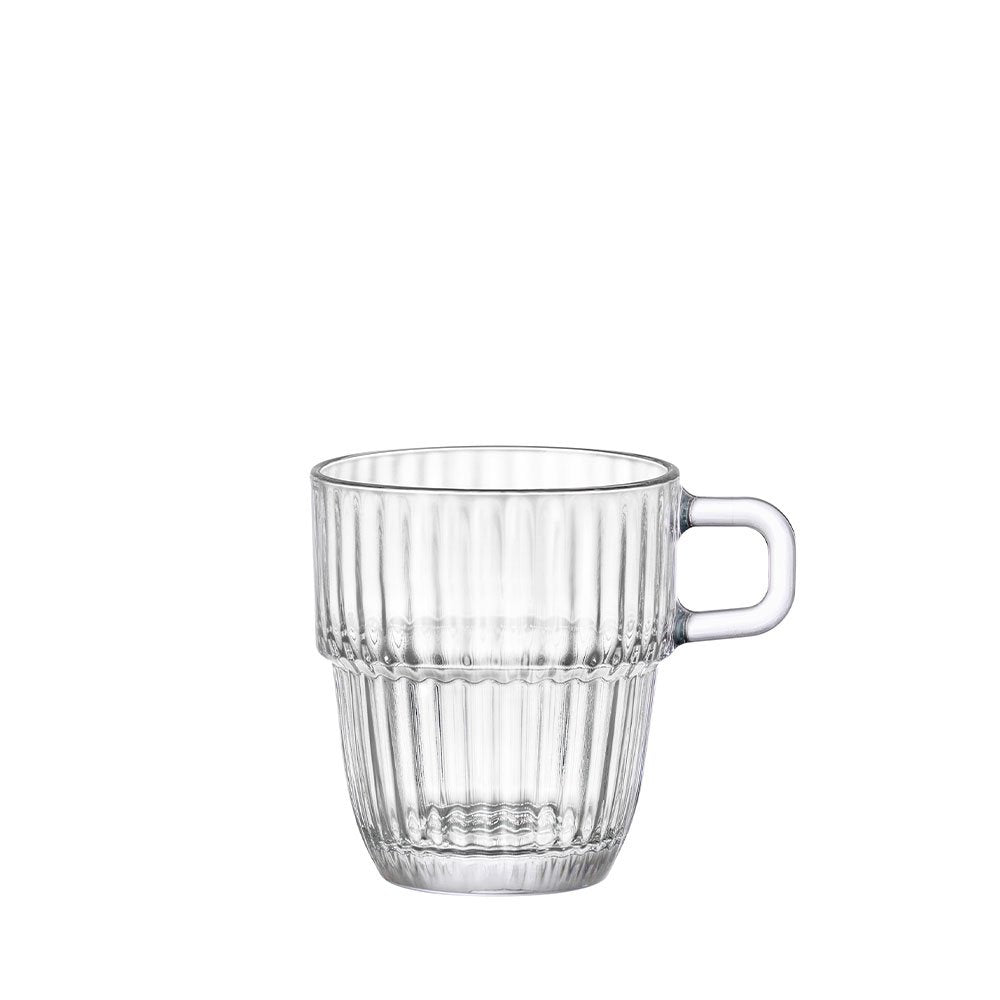 18.5 cl - Bormioli Rocco Barshine Double Espresso Tazza Cappuccino In Vetro Set 12 Pz