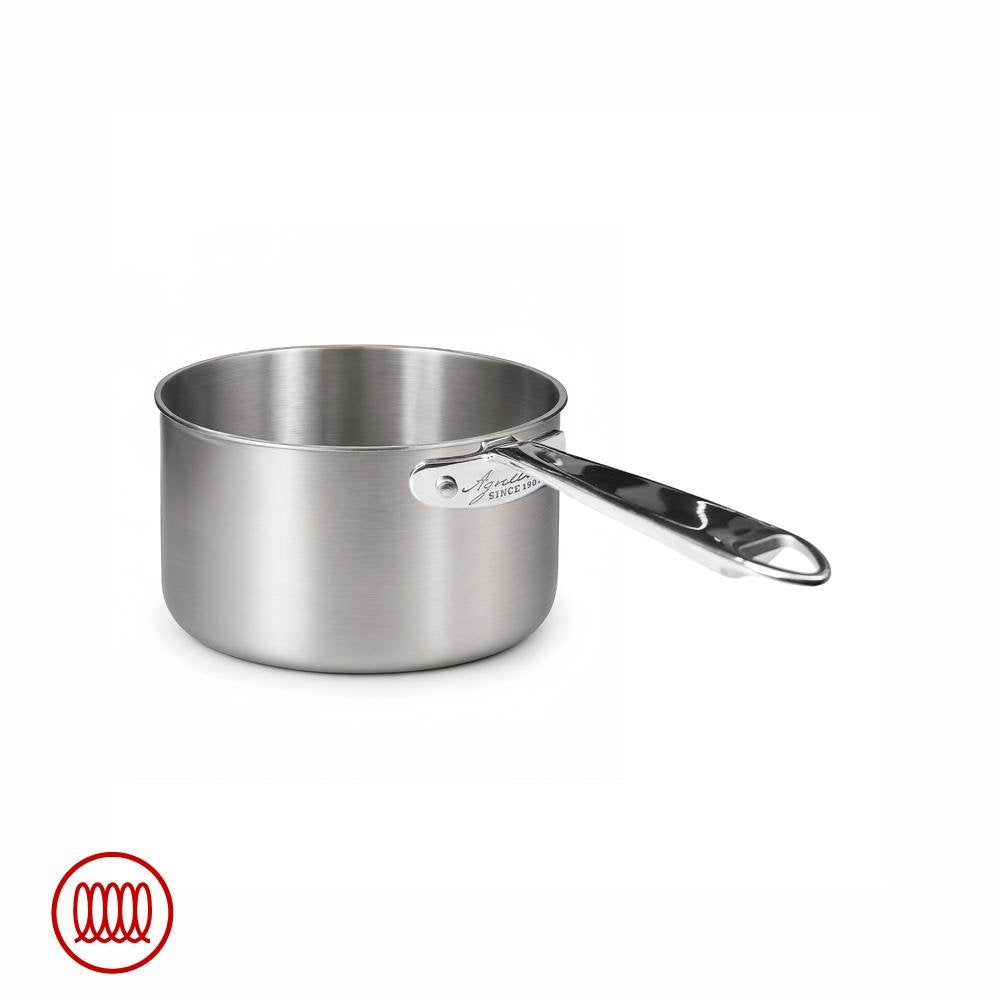 Alu-Inox 3-ply Casserole À Induction Haute Pression Avec Poignée Tubulaire En Aluminium Et Inox