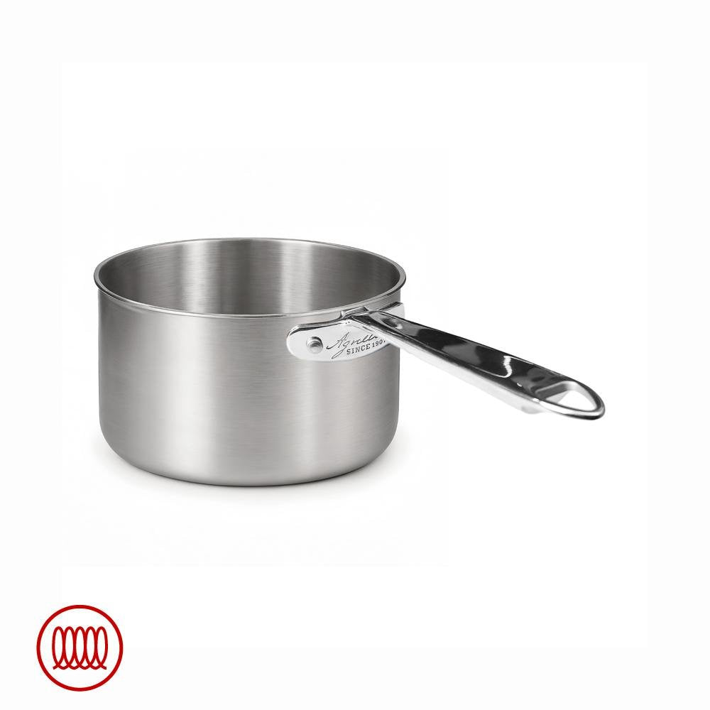 Alu-Inox 3-ply Casserole À Induction Haute Pression Avec Poignée Tubulaire En Aluminium Et Inox