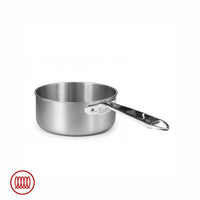 Alu-Inox 3-ply Niedriginduktionsgeeigneter Topf Mit Rohrförmigem Aluminiumgriff