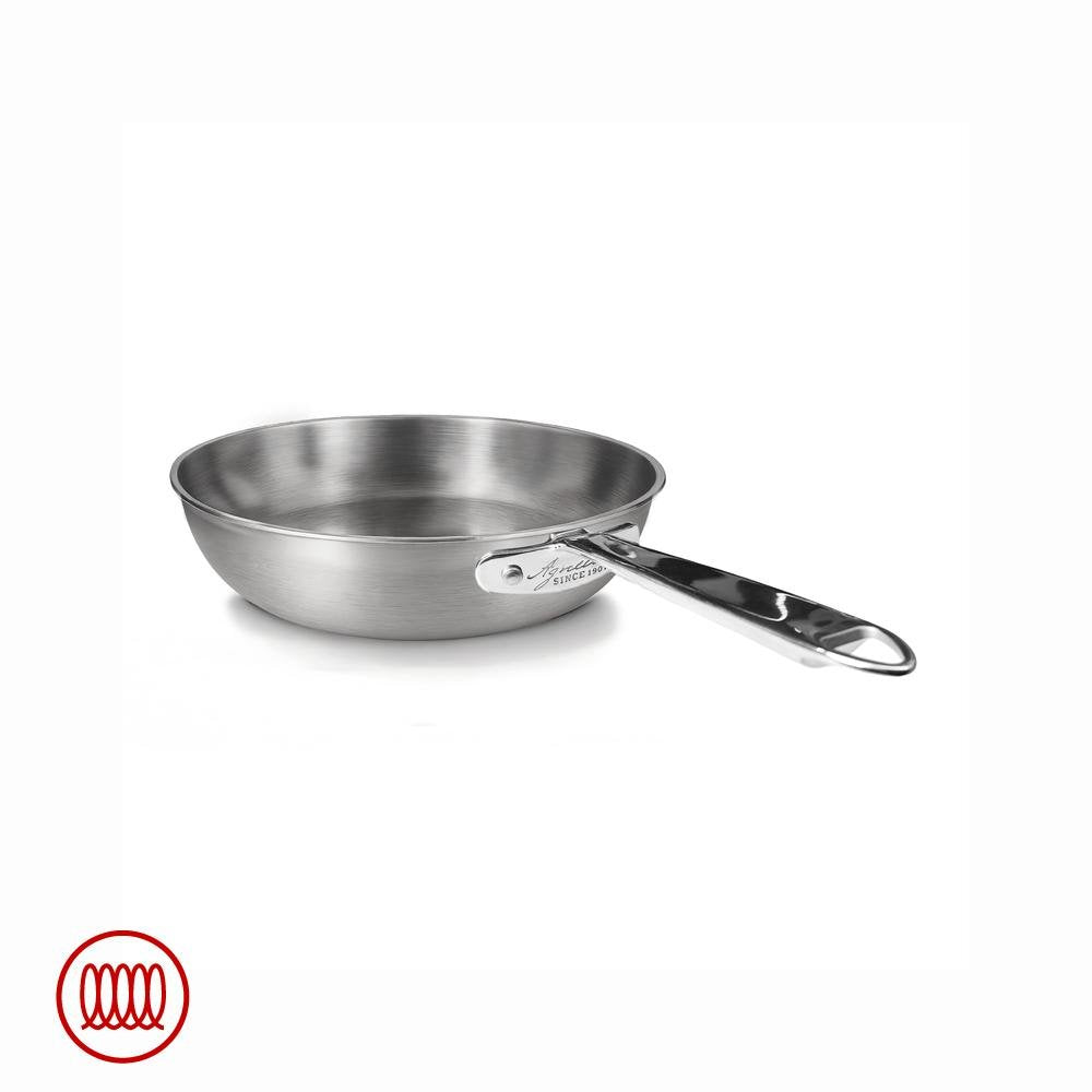 Alu-Inox 3-ply Padella Alta Induzione Con Manico Tubolare In AluInox