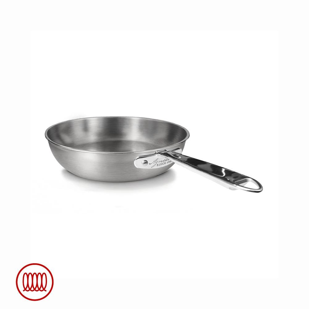 Alu-Inox 3-ply Padella Alta Induzione Con Manico Tubolare In AluInox
