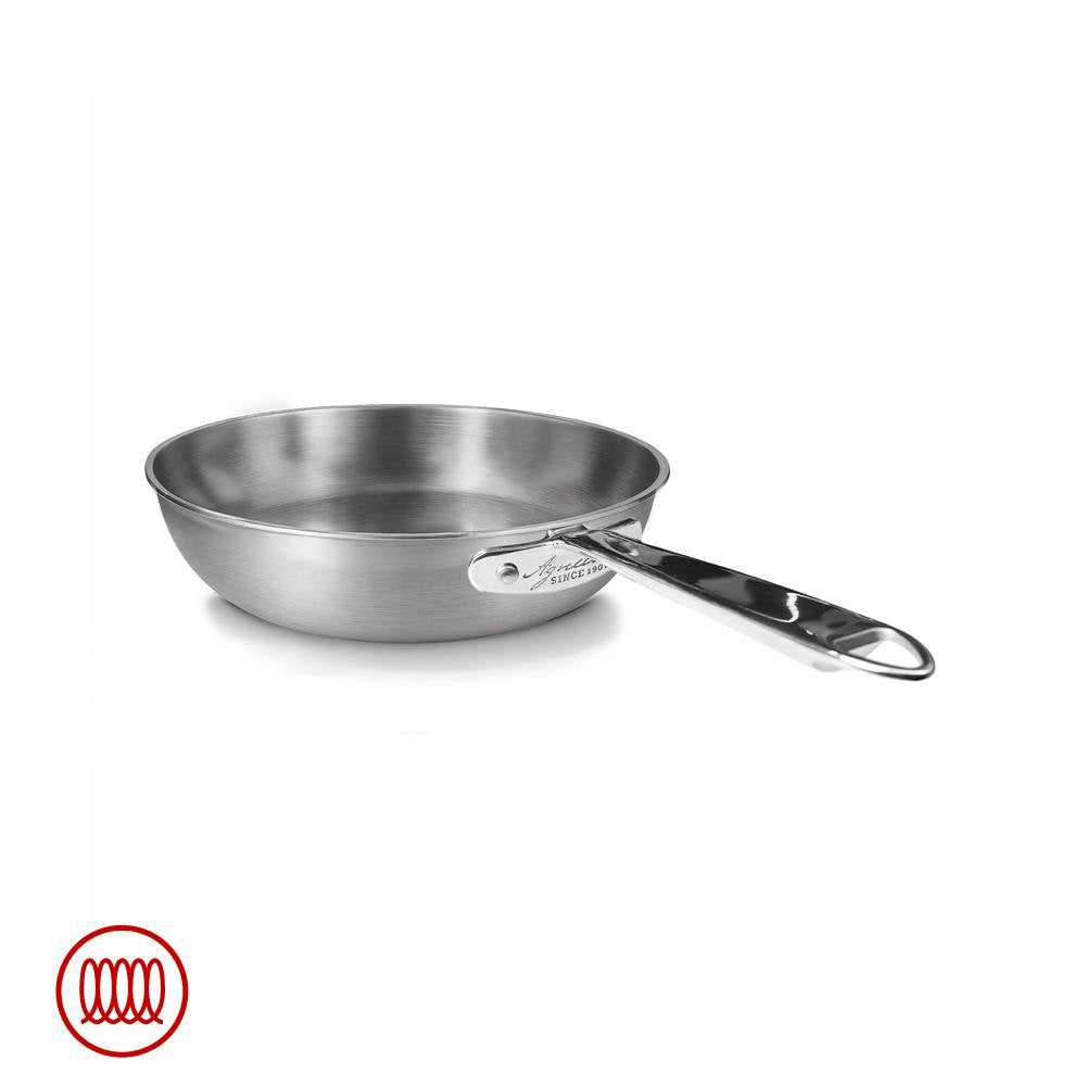 Alu-Inox 3-ply Padella Alta Induzione Con Manico Tubolare In AluInox