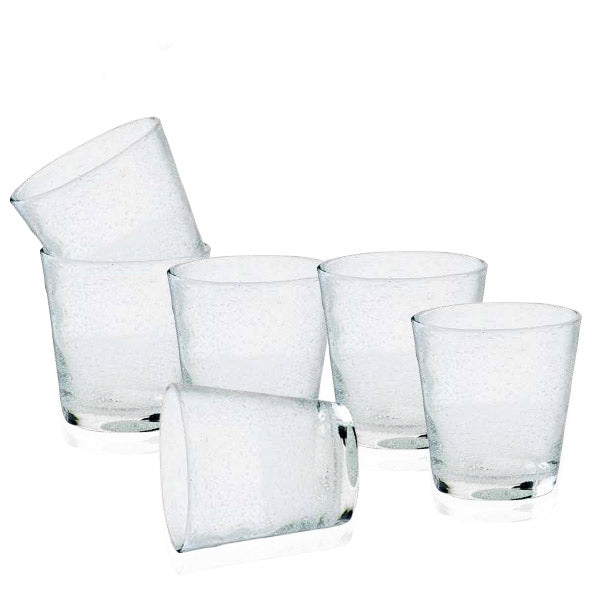 30 cl - Bollicine Bicchiere Acqua in Vetro - Set 6 Pezzi