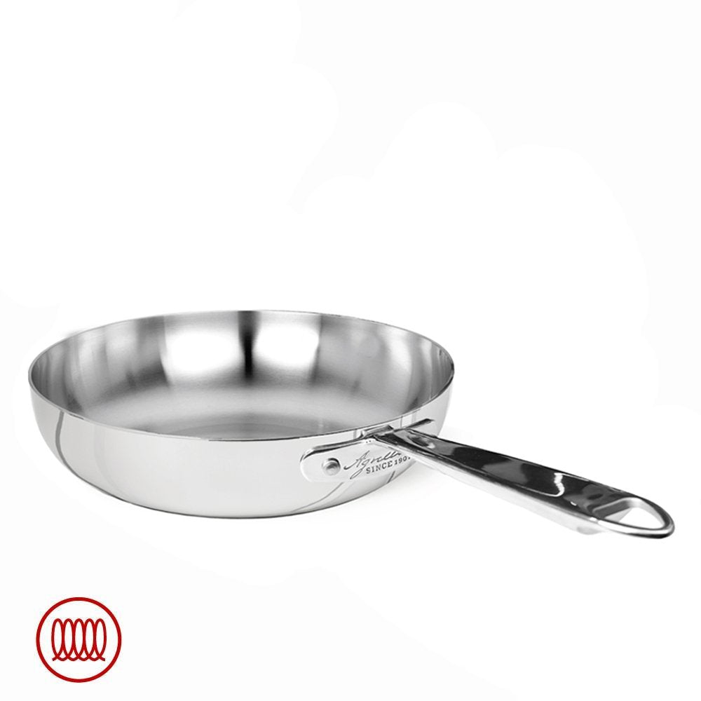Alu-Inox 3-ply Padella Alta Induzione Con Manico Tubolare In AluInox