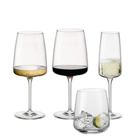 Nexo Set Weingläser und Trinkgläser aus Glas - Set 24 Stk
