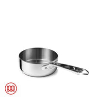 Alu-Inox 3-ply Niedriginduktionsgeeigneter Topf Mit Rohrförmigem Aluminiumgriff