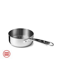 Alu-Inox 3-ply Niedriginduktionsgeeigneter Topf Mit Rohrförmigem Aluminiumgriff