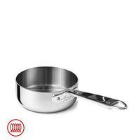 Alu-Inox 3-ply Niedriginduktionsgeeigneter Topf Mit Rohrförmigem Aluminiumgriff
