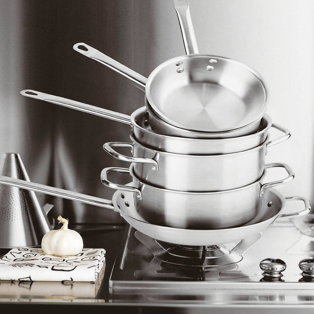 Paderno Series 2500 3-Ply Casseruola Alta con 2 manici In Acciaio Inox
