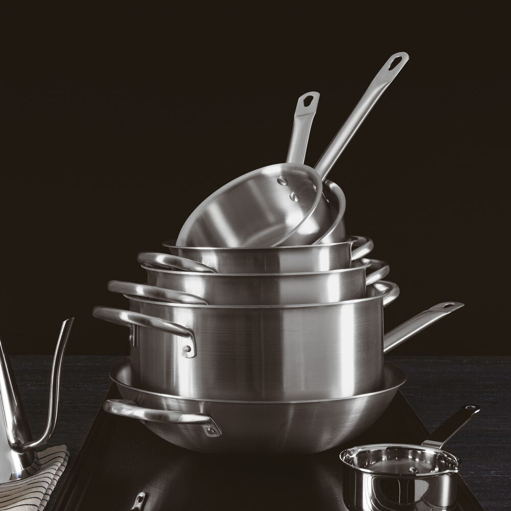 Paderno Series 2500 3-Ply Casseruola Bassa con 2 manici In Acciaio Inox