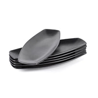 38.5x15 cm - Jap Piatto Vassoio Rettangolare In Stoneware - Set 6 Pz