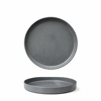 20 cm - Scandia Piatto Piano Impilabile Bordo Alto In Porcellana New Bone China Set 6 Pz