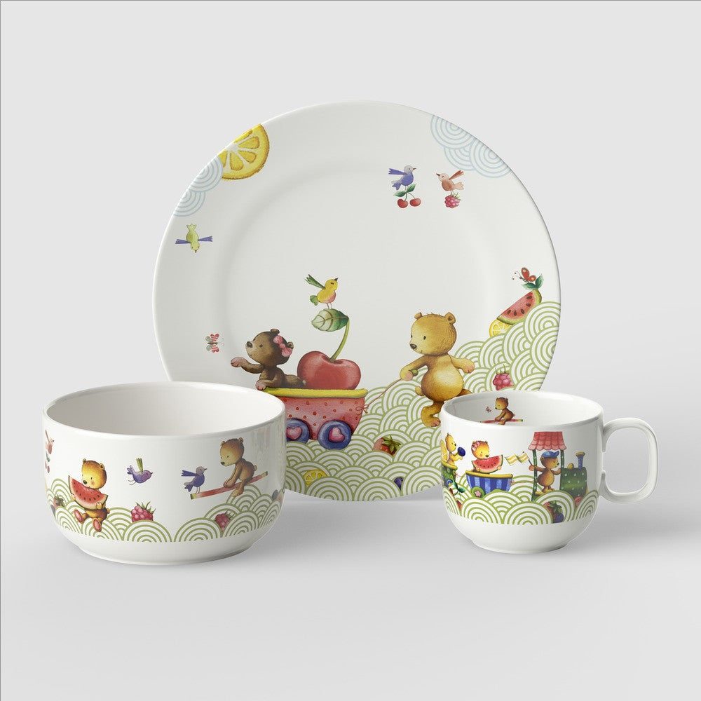 Villeroy & Boch Kiddy Bears Set Stoviglie Bambini In Porcellana - Set 3 Pz