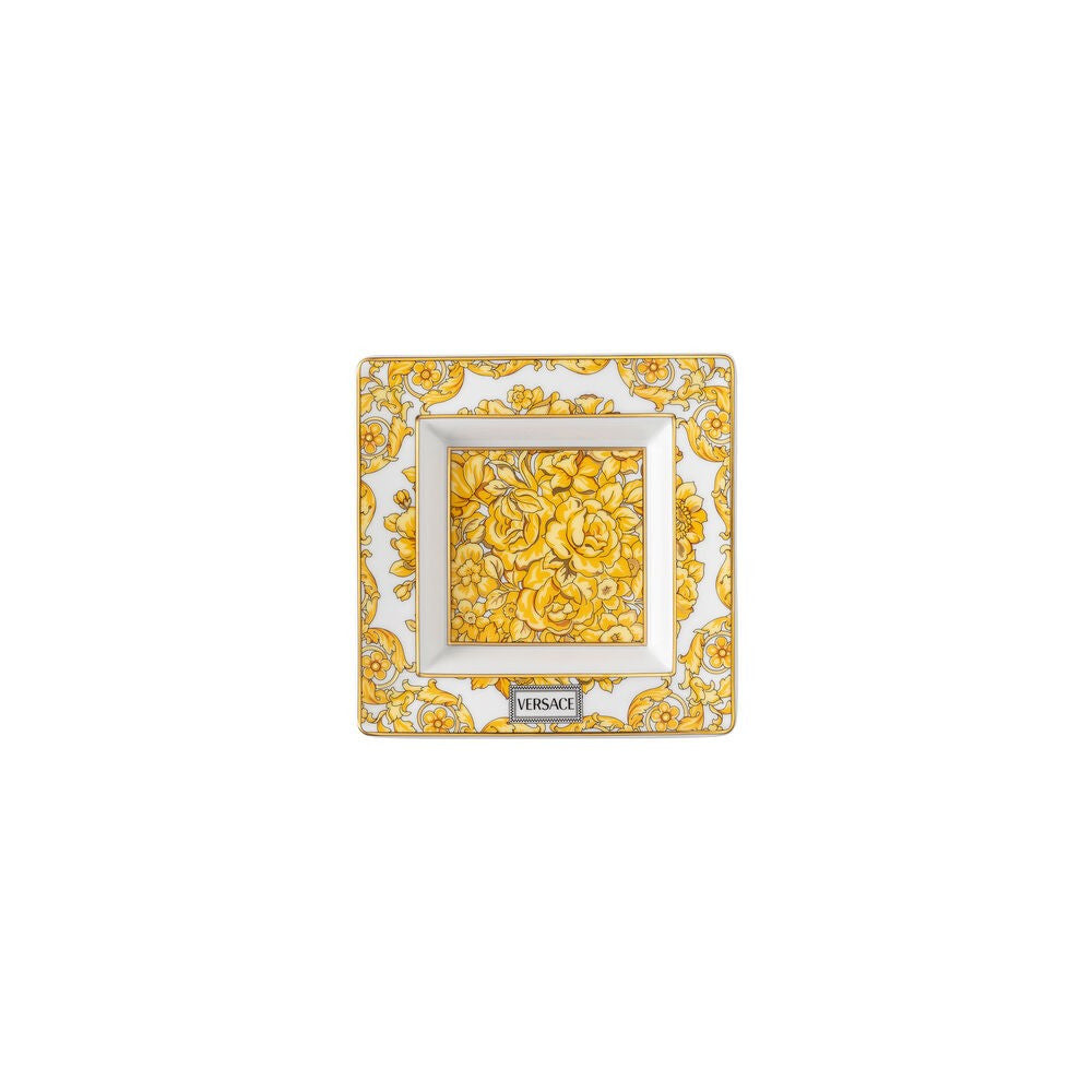 14x14 cm - Versace Medusa Rhapsody Coppetta Svuotatasche Quadrata In Porcellana