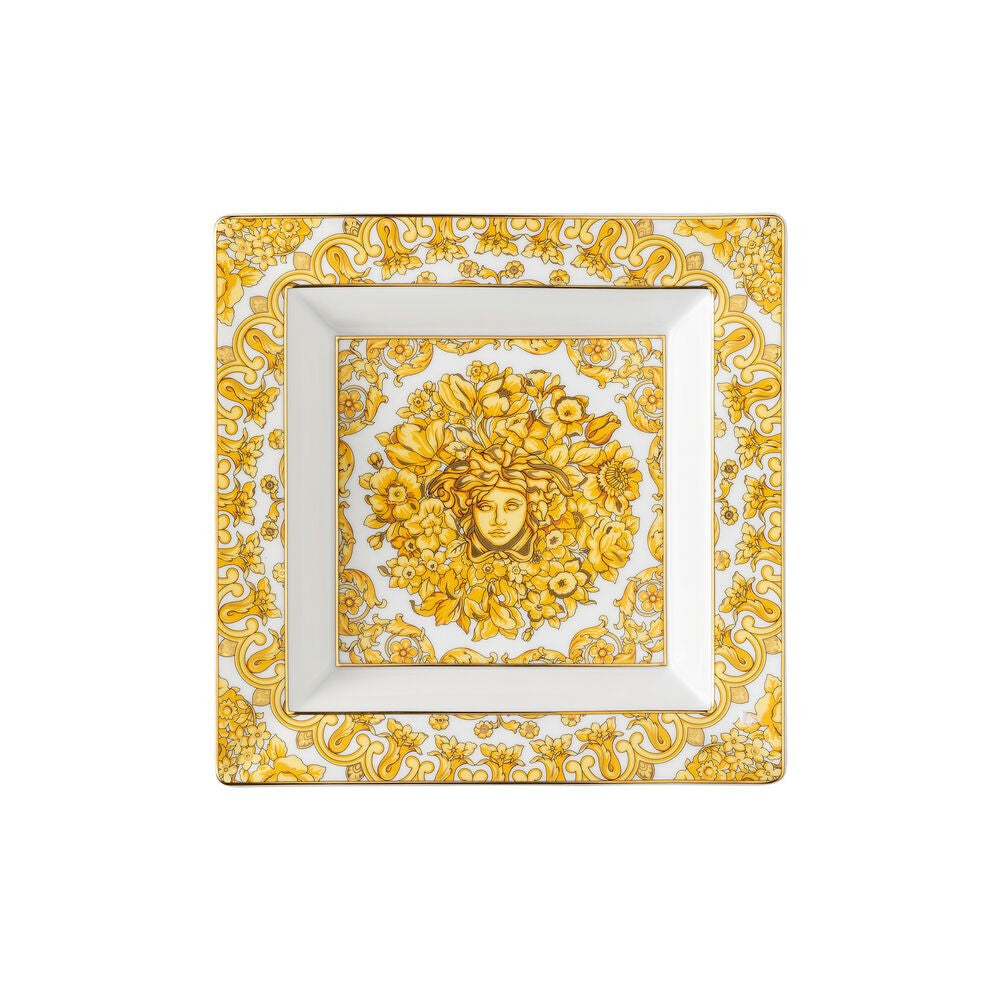 22x22 cm - Versace Medusa Rhapsody Coppetta Svuotatasche Quadrata In Porcellana