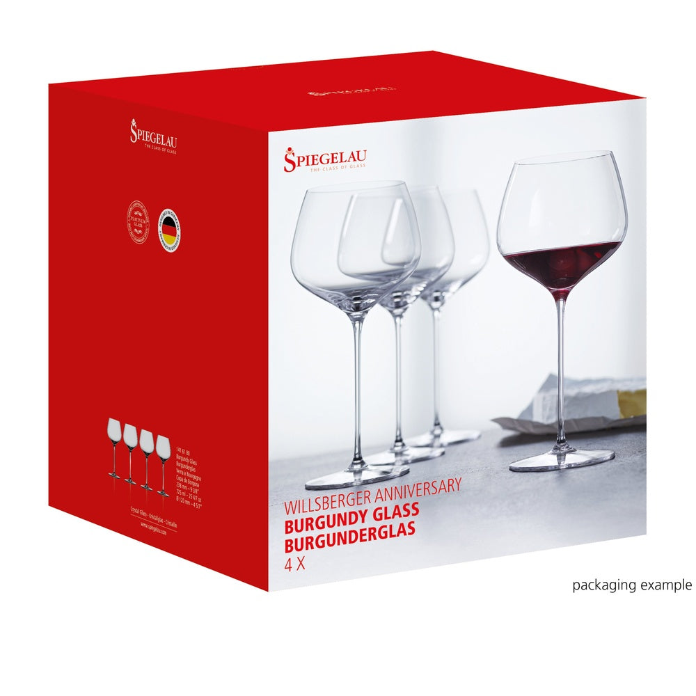 77 cl - Spiegelau Willsberger Anniversary Calice Vino Rosso Burgundy In Vetro Cristallino - Set 4 Pz