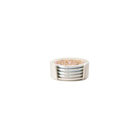 12.6x12.6 cm - Versace Le Jardin de Versace Sottobicchiere In Porcellana - Set 4 Pz