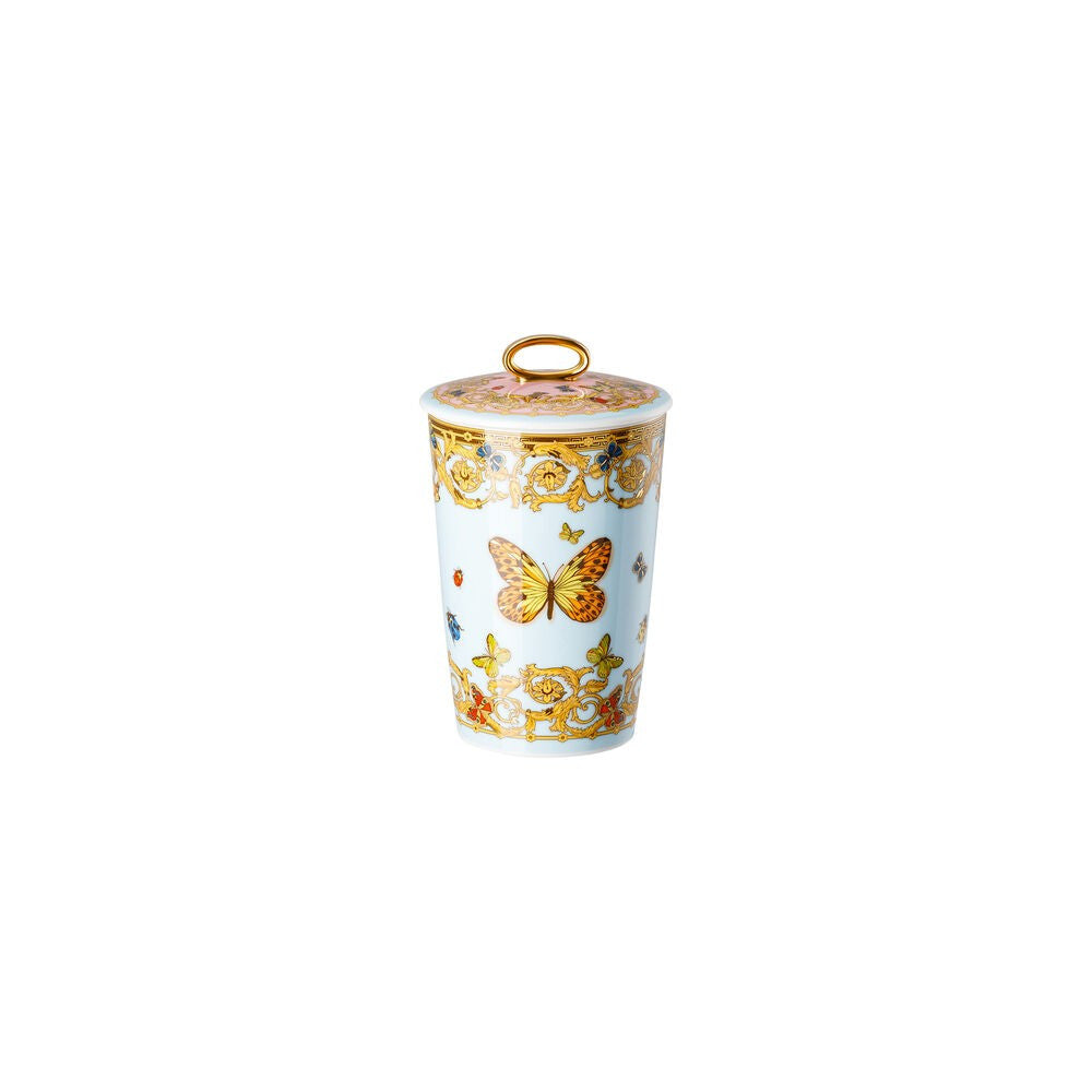 14.2 cm - Versace Le Jardin de Versace Candeliere Con Candela Profumata In Porcellana - Set 2 Pz