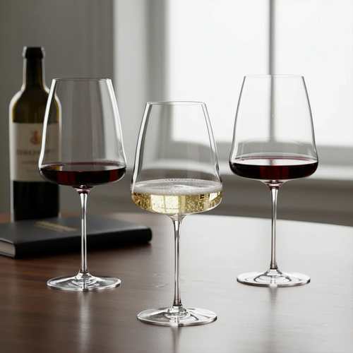 Champagne Proefglas + Rodewijnglas Cabernet/Merlot + Rodewijnglas Winewings