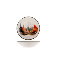 H&H Golden Woods Servizio Piatti Decoro Natalizio In Stoneware Set 18 Pz