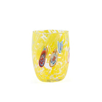 38 cl - H&H Veneziato Quadrato Bicchiere Acqua In Vetro - Set 6 Pz