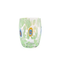 38 cl - H&H Veneziato Quadrato Bicchiere Acqua In Vetro - Set 6 Pz